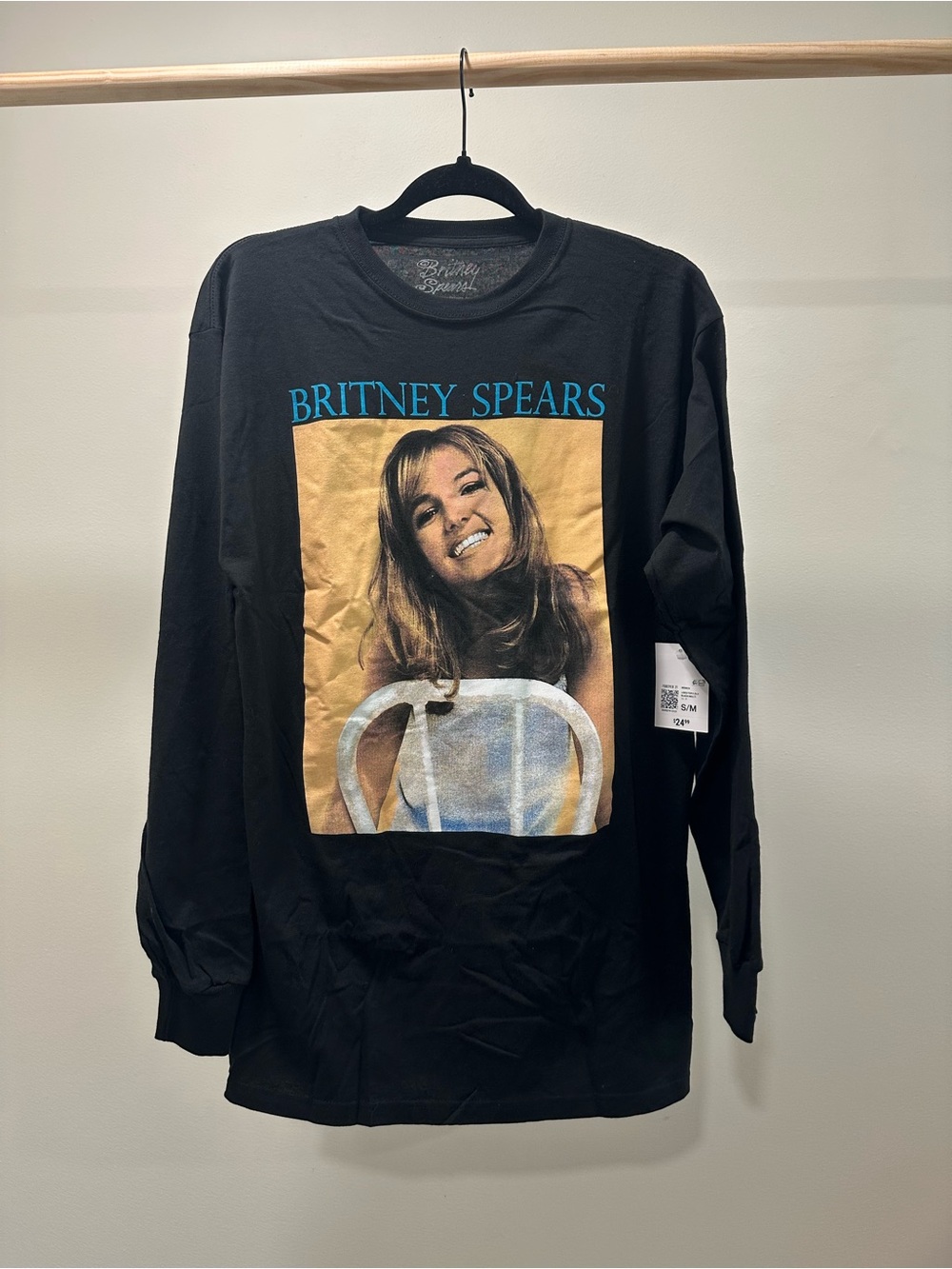 Britney Spears Black Long Sleeve Graphic Tee